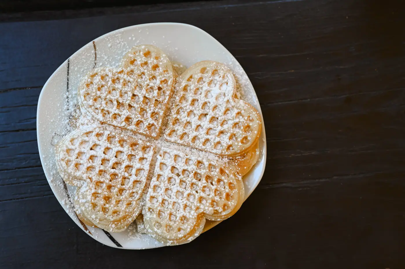 Frisch gebackene Waffeln